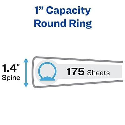 1" Capacity Round Ring  
1.4" Spine  
175 Sheets