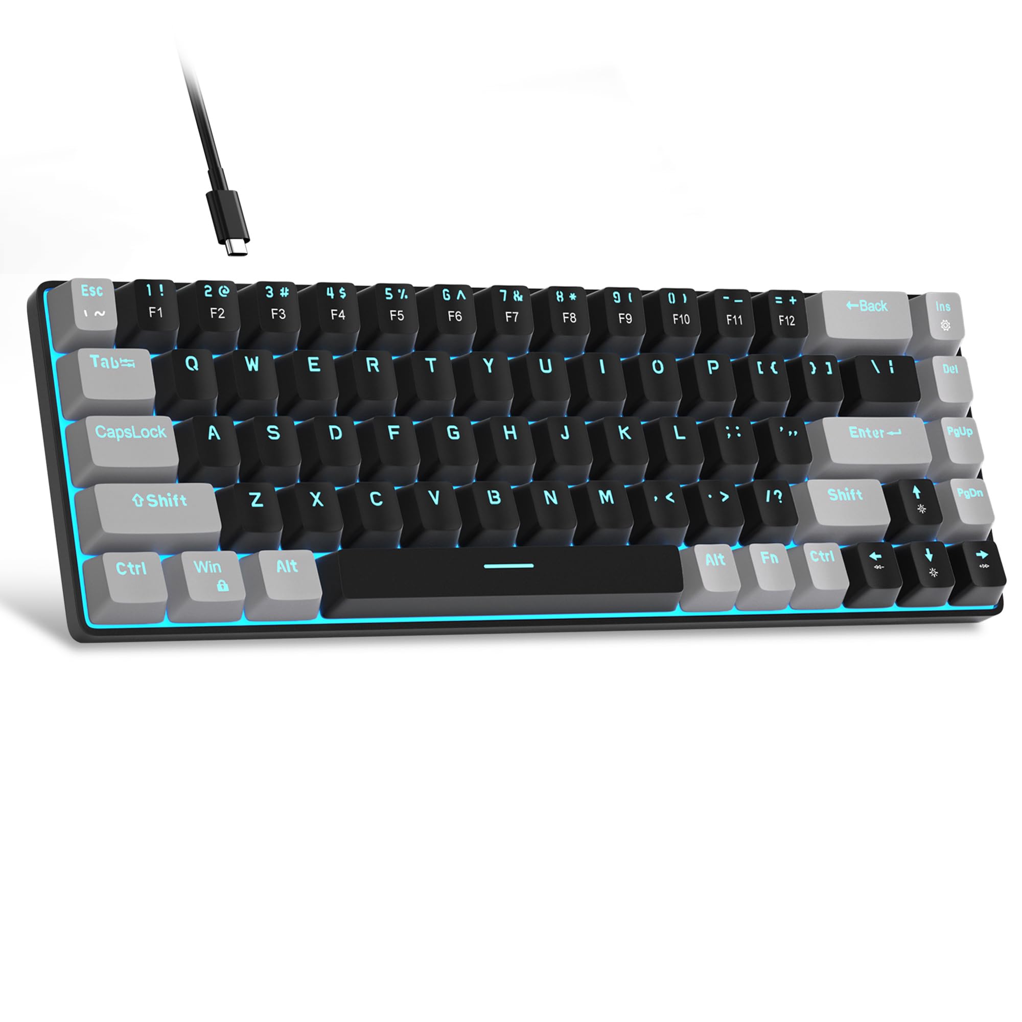 ESC - 1 ! F1 2 F2 3 # F3 4 $ F4 5 % F5 6 ^ F6 7 & F7 8 * F8 9 ( F9 0 ) F10 - F11 + F12 -Back Ins Tab Q W E R T Y U I O P [ ] \ Del CapsLock A S D F G H J K L Enter Shift Z X C V B N M , . / Shift PgUp Ctrl Win Alt Fn Ctrl