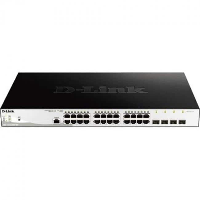 D-Link - 28-Port Layer 2 Smart Managed Gigabit PoE Switch - 24 Ports - Manageable - Gigabit Ethernet - 1000Base-X - Unknown