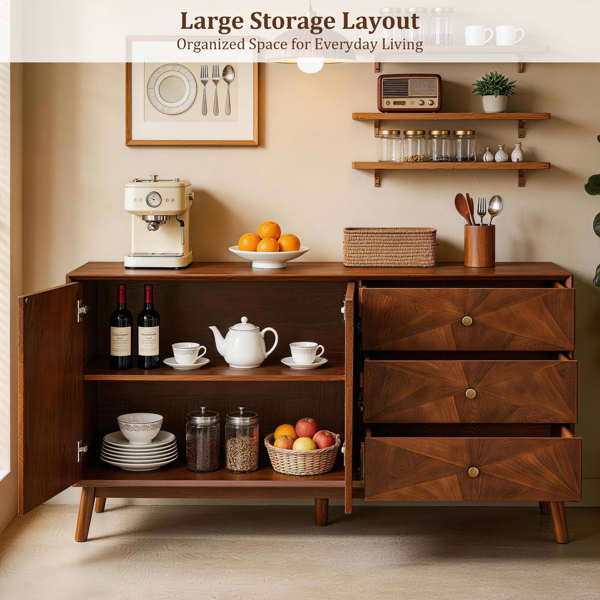 Large Storage Layout  
Organized Space for Everyday Living