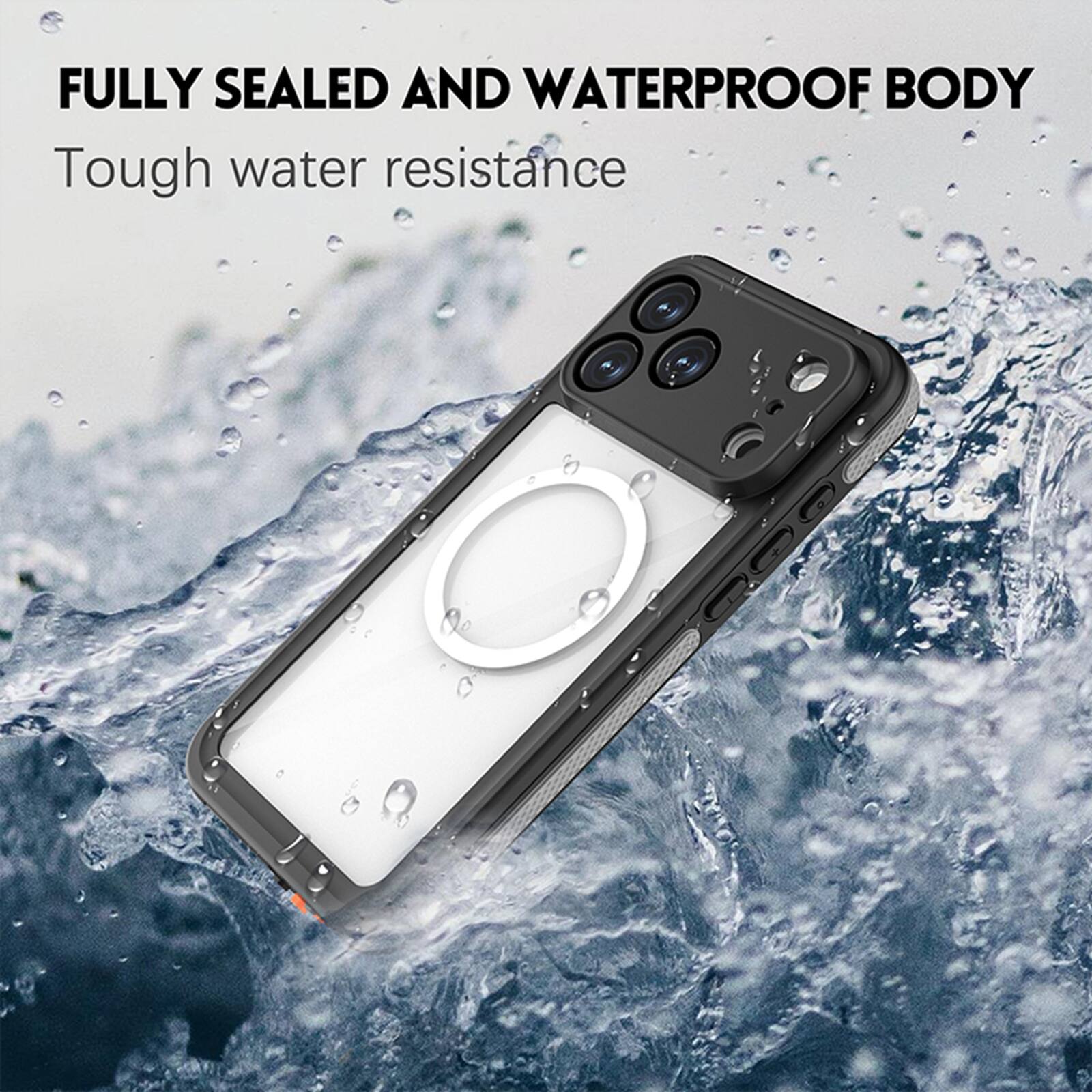 FULLY SEALED AND WATERPROOF BODY  
Tough water resistance