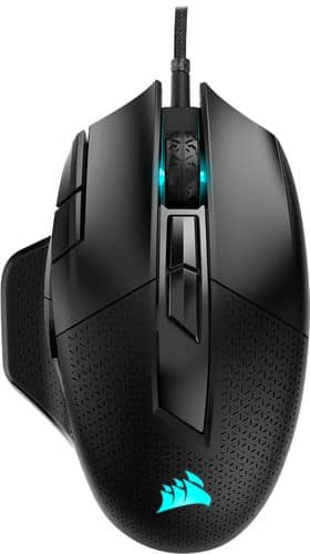 Corsair NIGHTSWORD RGB Tunable FPS/MOBA Gaming Mouse - Optical - Cable - Black - USB 2.0 - 18000 dpi