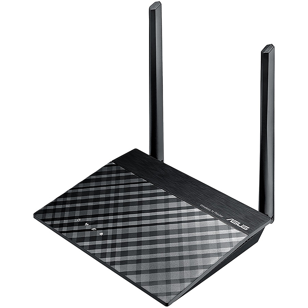 Angle View: ASUS - RT-AC1200 V2 AC1200 Dual-Band Wi-Fi Router - Black