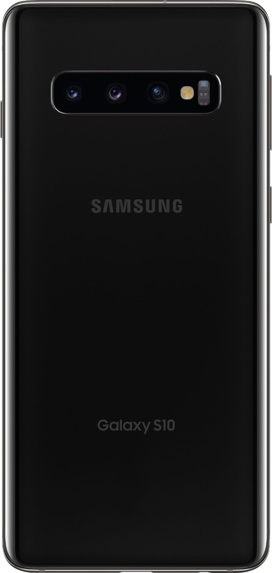 Back View: Simple Mobile - Samsung Galaxy S10 with 128GB Memory Prepaid Cell Phone - Black