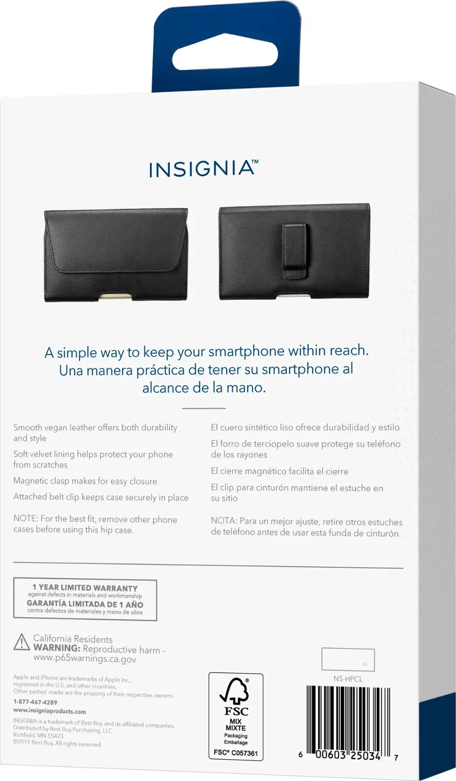 Alt View 14. Insignia™ - Universal Holster Case for Screens up to 6.8" - Black.