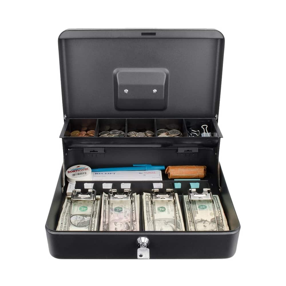 Best Buy: Barska Cash Box with Key Lock Black CB13054