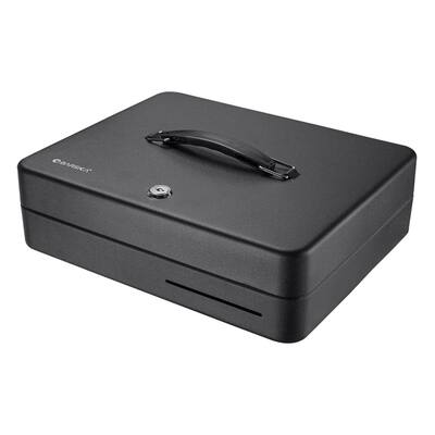 Barska - Cash Box with Key Lock - Black