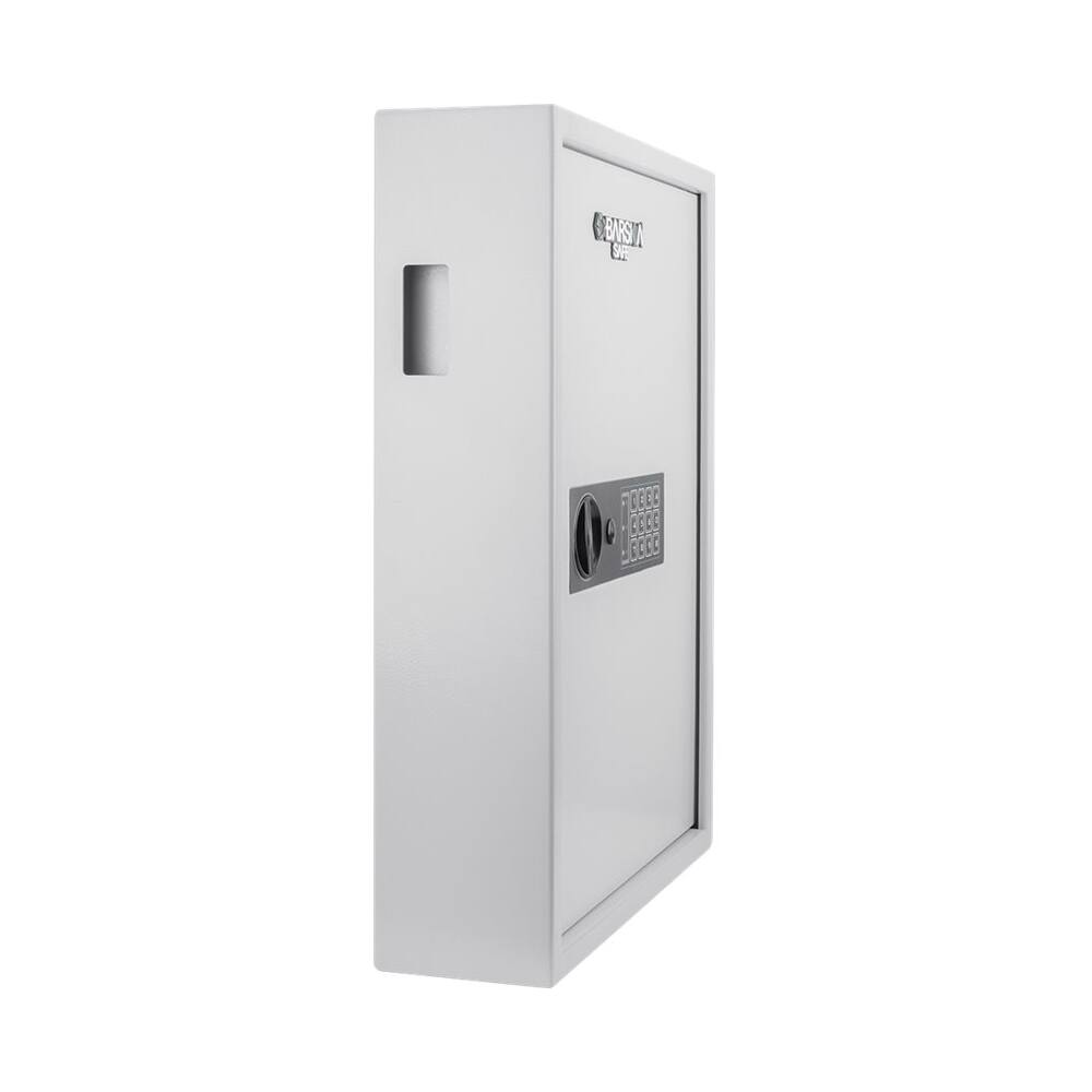 Left View: Barska - Safe with Electronic Keypad Lock - White