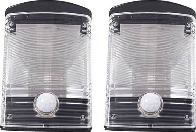 MAXSA Innovations - Solar-Powered LED Wedge Light (2-Pack) - Black