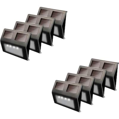 MAXSA Innovations - Solar-Powered LED Deck Lights (8-Pack) - Bronze