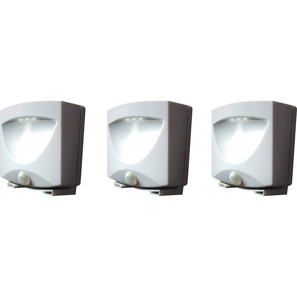 MAXSA Innovations Battery-Powered Motion-Activated Outdoor Night-Light,  White