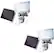 Left. MAXSA Innovations - Solar-Powered LED Security Floodlight (2-Pack) - Silver.