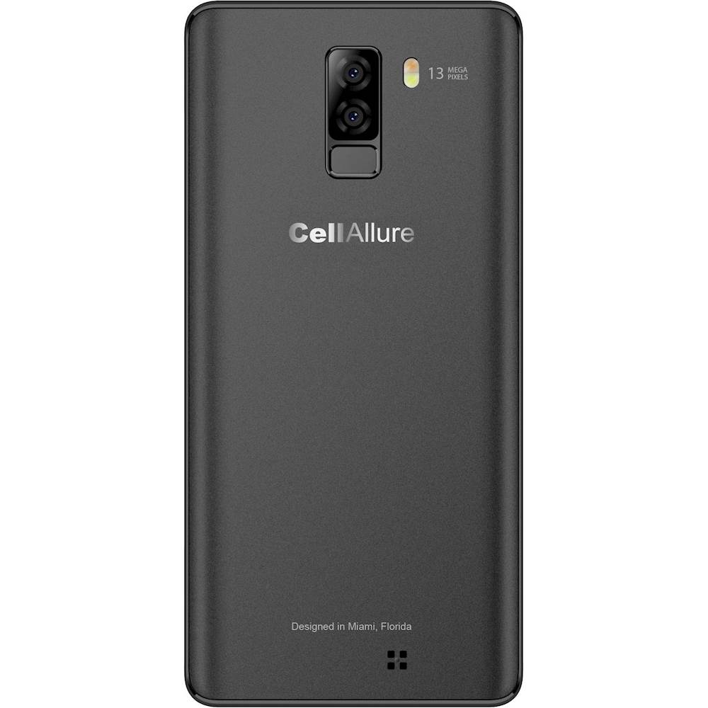 Back View: CellAllure - Cool Duo with 16GB Memory Cell Phone (Unlocked) - Black