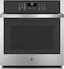 Front. GE - 27" Built-In Single Electric Wall Oven - Stainless Steel.