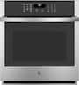 GE - 27" Smart Built-In Single Electric Wall Oven with Self-Clean, Steam Clean, and Heavy-Duty Racks - Stainless Steel