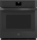 GE - 27" Built-In Single Electric Convection Wall Oven - Black - Front_Standard