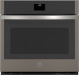 Front. GE - 30" Built-In Single Electric Convection Wall Oven - Slate.