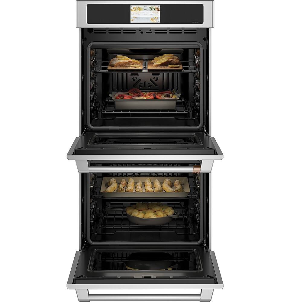 Alt View 17. Café - 27" Built-In Double Electric Convection Wall Oven, Customizable - Stainless steel.