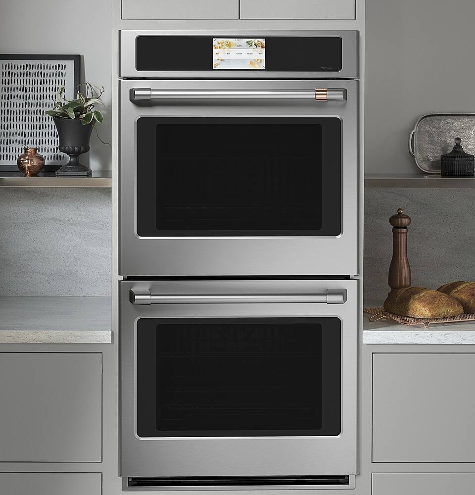 Alt View 25. Café - 27" Built-In Double Electric Convection Wall Oven, Customizable - Stainless steel.