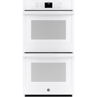 GE - 27" Built-In Double Electric Wall Oven - White - Front_Zoom