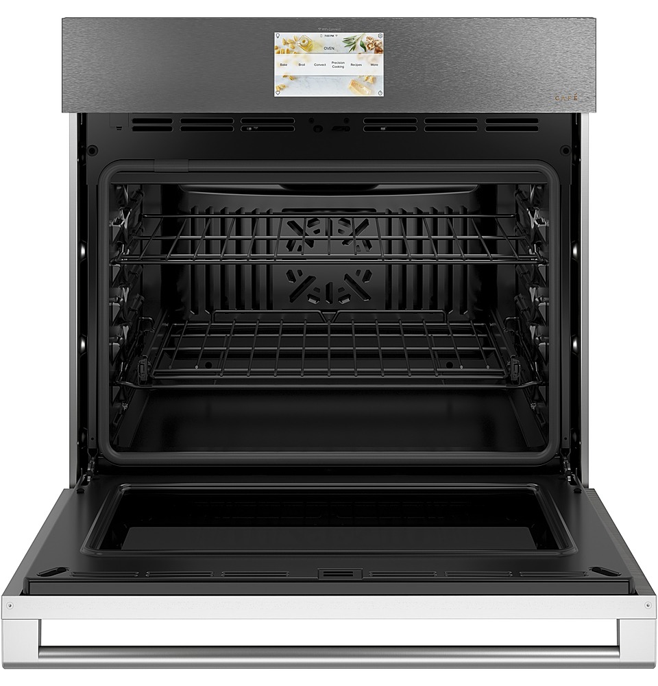 Angle View: Whirlpool - 27" Built-In Single Electric Convection Wall Oven - Stainless steel
