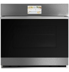 Café - Modern Glass 30" Built-In Single Electric Convection Wall Oven, Customizable - Platinum Glass - Front_Zoom