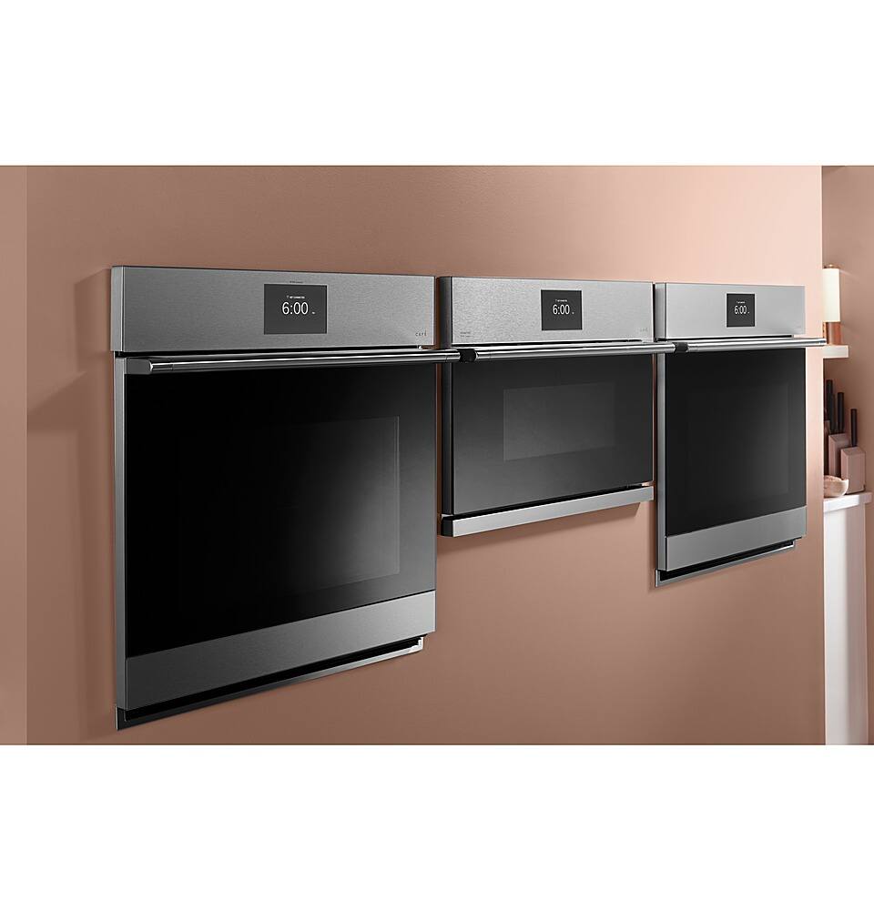 Alt View 11. Café - 30" Built-In Single Electric Convection Wall Oven - Platinum Glass.