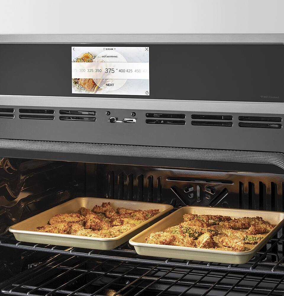 Alt View 16. Café - 30" Built-In Single Electric Convection Wall Oven - Platinum Glass.