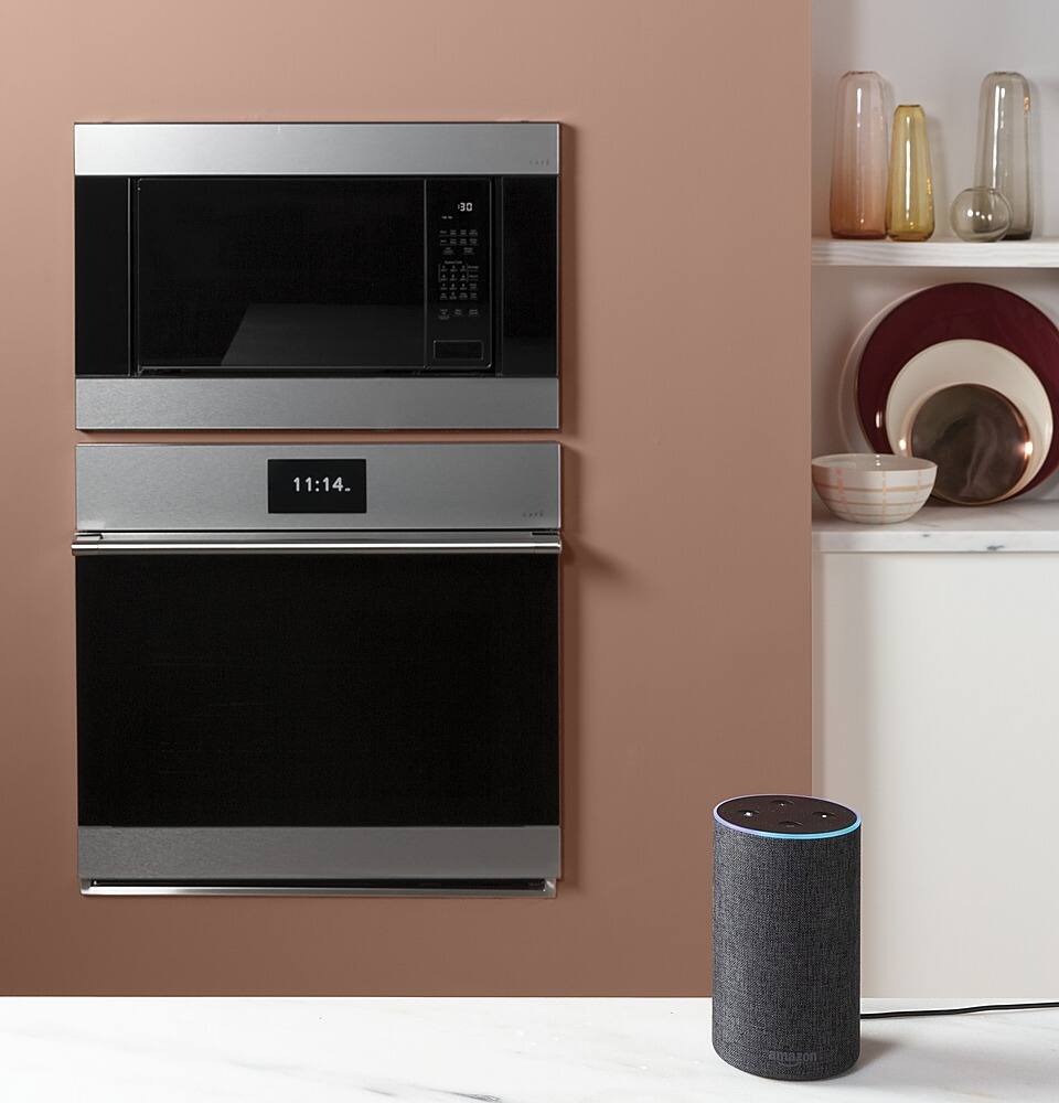 Alt View 18. Café - 30" Built-In Single Electric Convection Wall Oven - Platinum Glass.