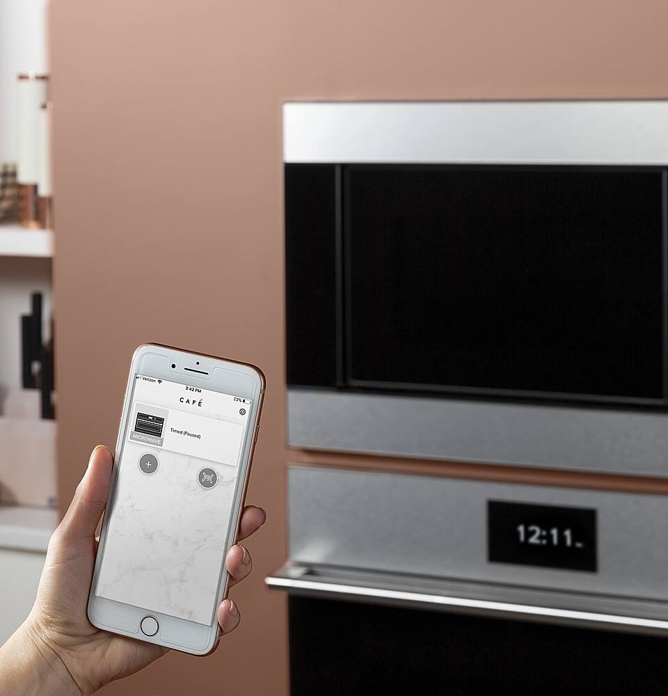 Alt View 21. Café - 30" Built-In Single Electric Convection Wall Oven - Platinum Glass.