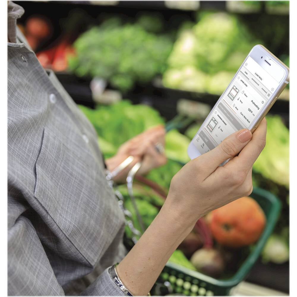 Alt View 29. Café - 30" Built-In Single Electric Convection Wall Oven - Platinum Glass.