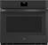 Front. GE - 30" Built-In Single Electric Convection Wall Oven - Black.
