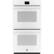 Front. GE - 27" Built-In Double Electric Convection Wall Oven - White.