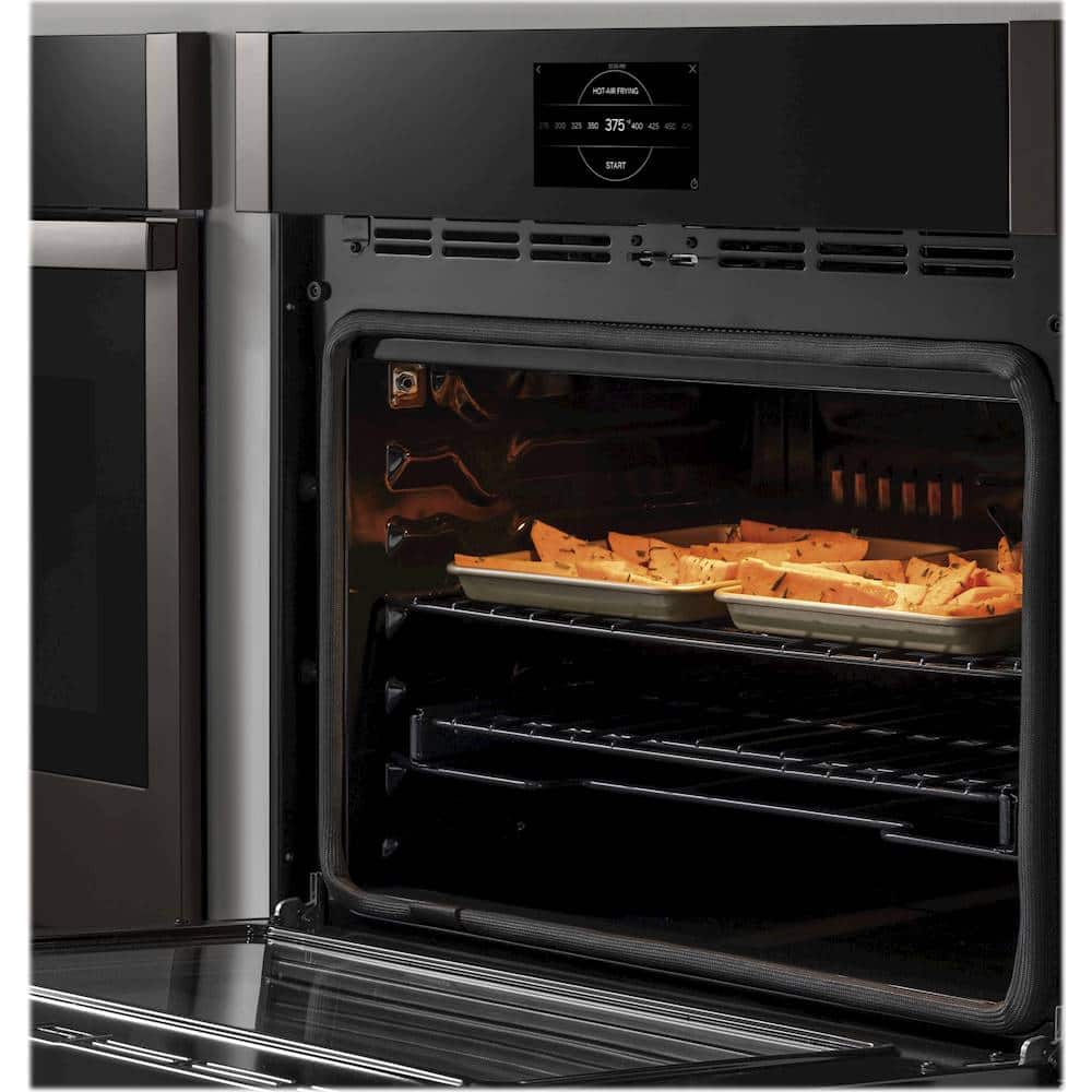 Alt View 18. GE Profile - 30" Smart Built-In Single Electric Convection Wall Oven with Air Fry & Precision Cooking - Black Stainless Steel.