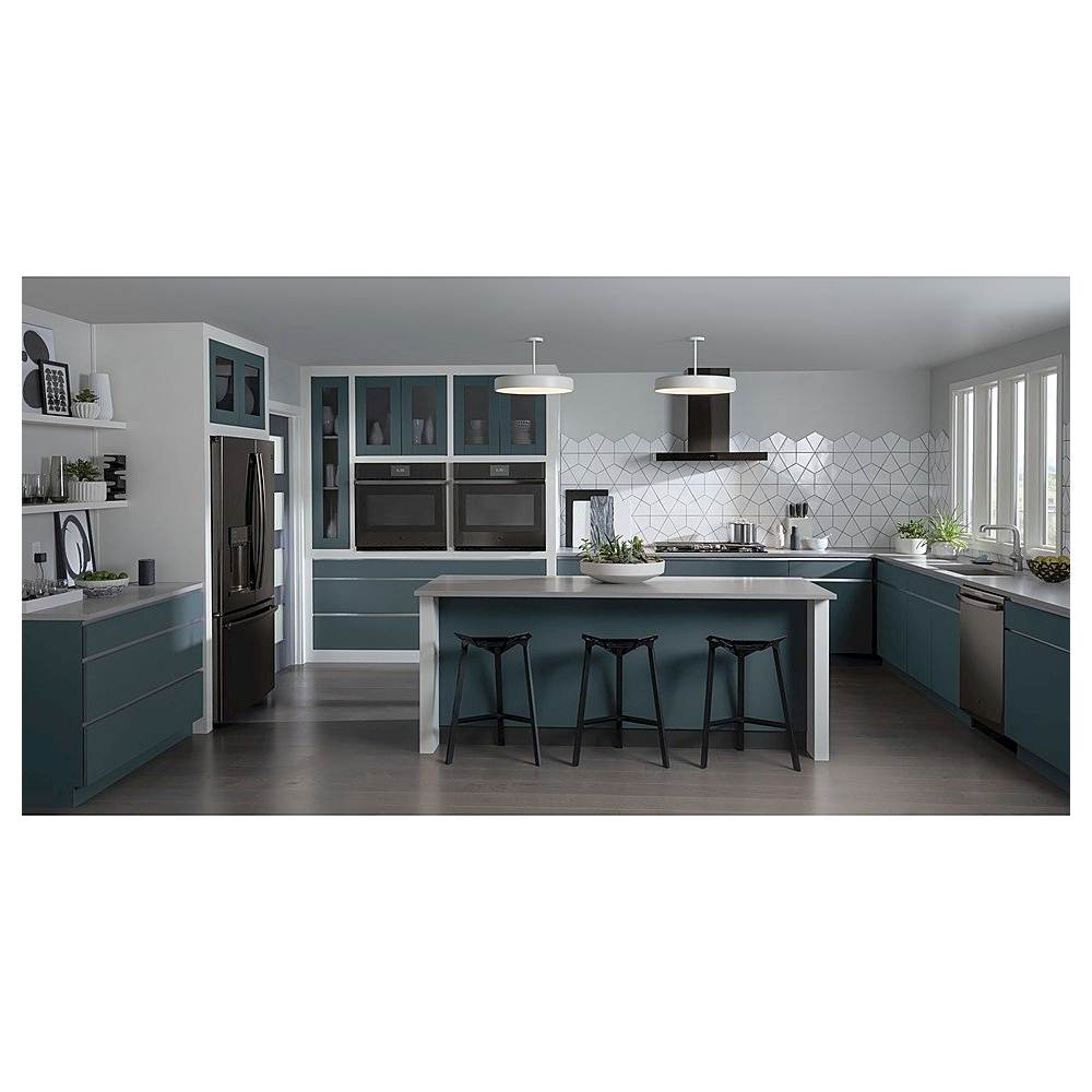 Alt View 40. GE Profile - 30" Smart Built-In Single Electric Convection Wall Oven with Air Fry & Precision Cooking - Black Stainless Steel.