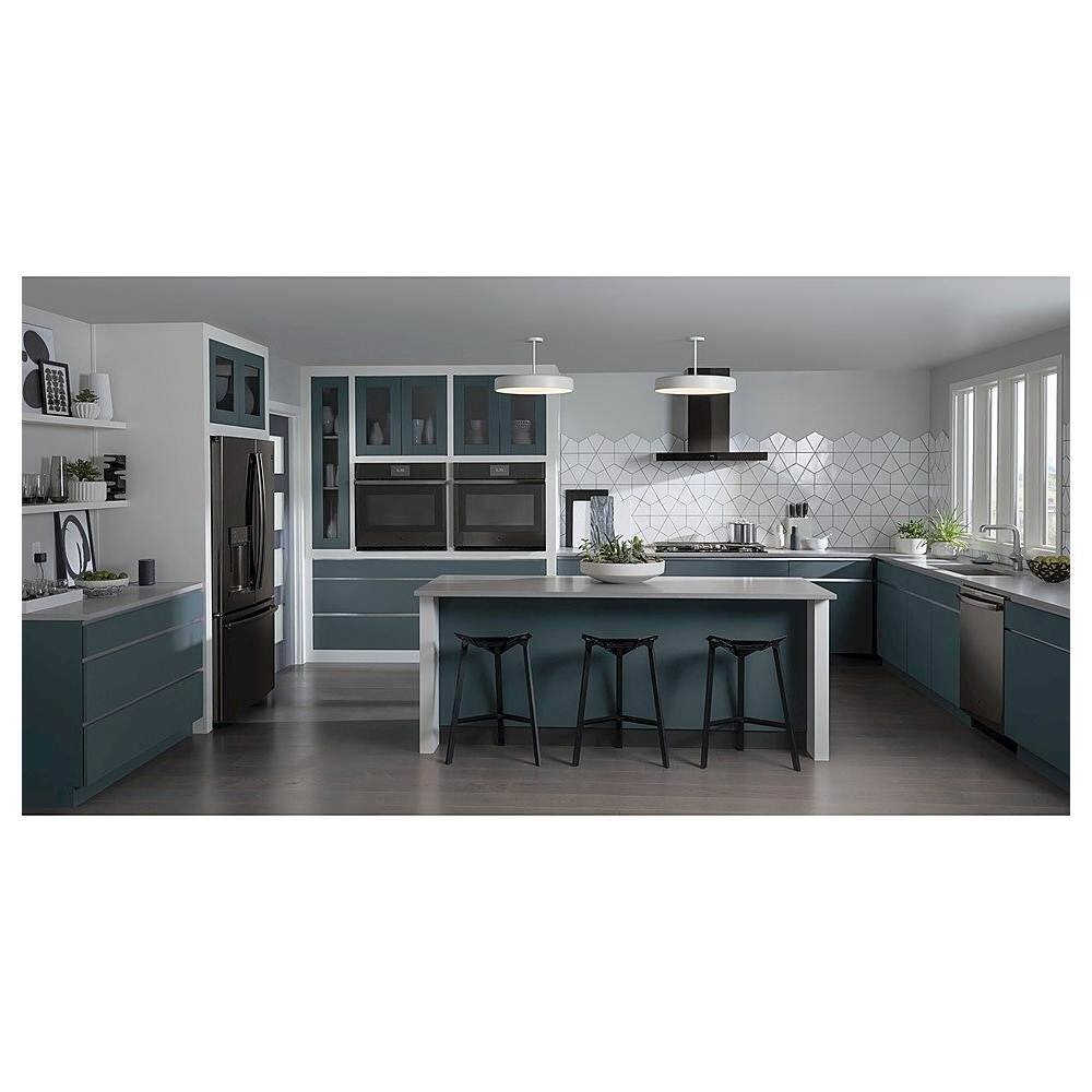 Alt View 40. GE Profile - 30" Smart Built-In Single Electric Convection Wall Oven with Air Fry & Precision Cooking - Black Stainless Steel.