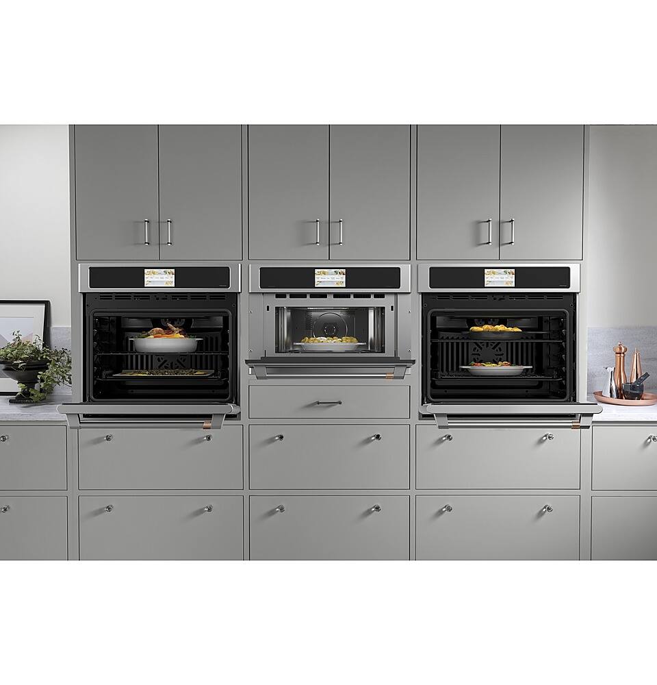 Alt View 32. Café - 27" Built-In Single Electric Convection Wall Oven, Customizable - Stainless steel.