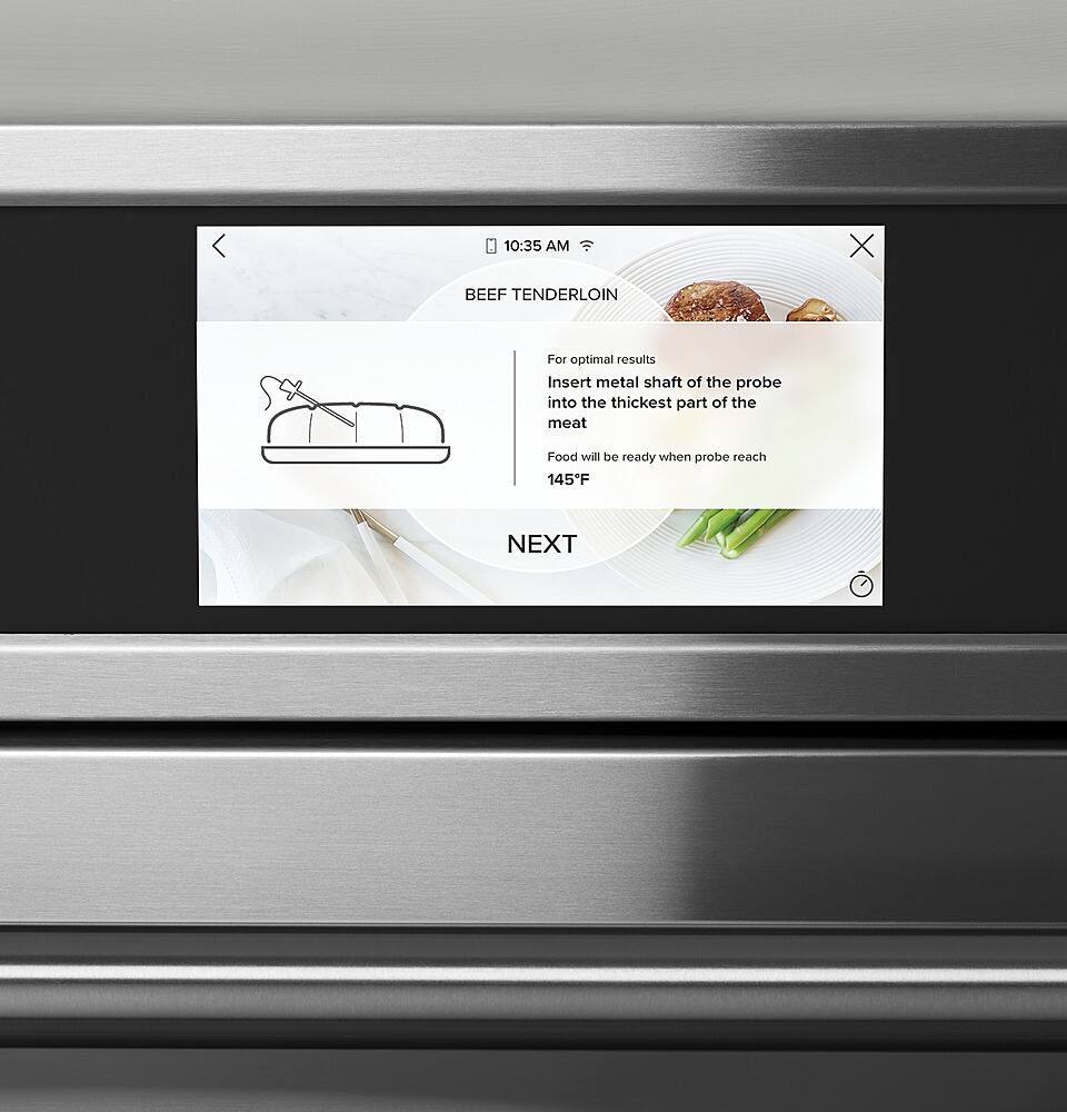 Alt View 12. Café - 30" Built-In Single Electric Convection Wall Oven, Customizable - Stainless steel.