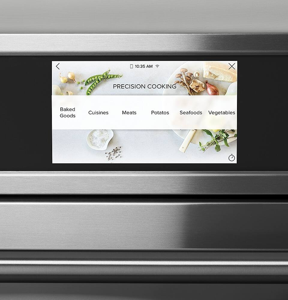 Alt View 13. Café - 30" Built-In Single Electric Convection Wall Oven, Customizable - Stainless steel.