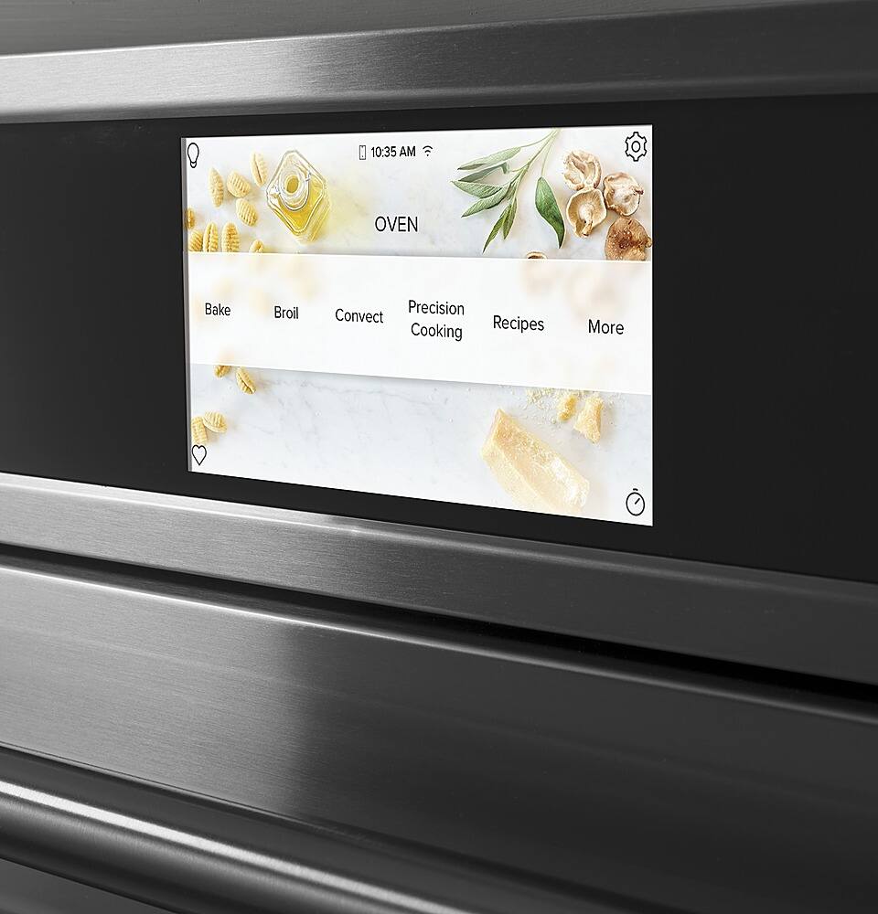 Alt View 16. Café - 30" Built-In Single Electric Convection Wall Oven, Customizable - Stainless steel.