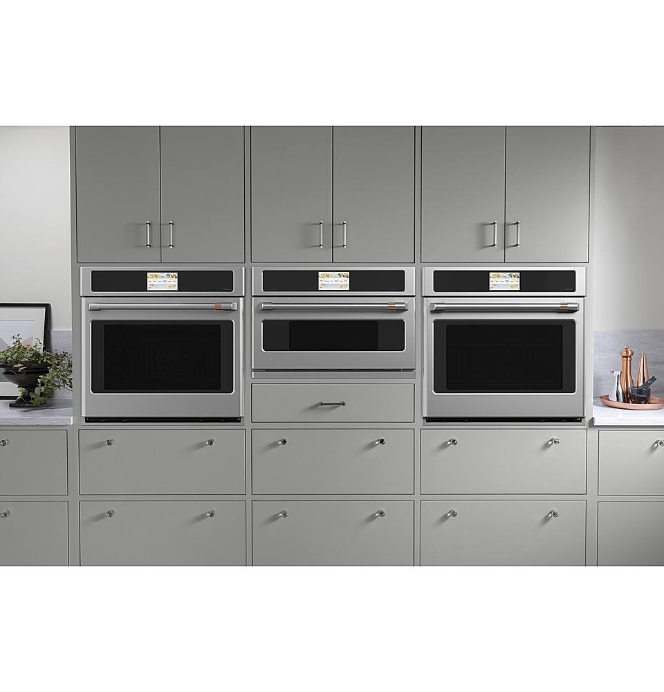 Alt View 19. Café - 30" Built-In Single Electric Convection Wall Oven, Customizable - Stainless steel.