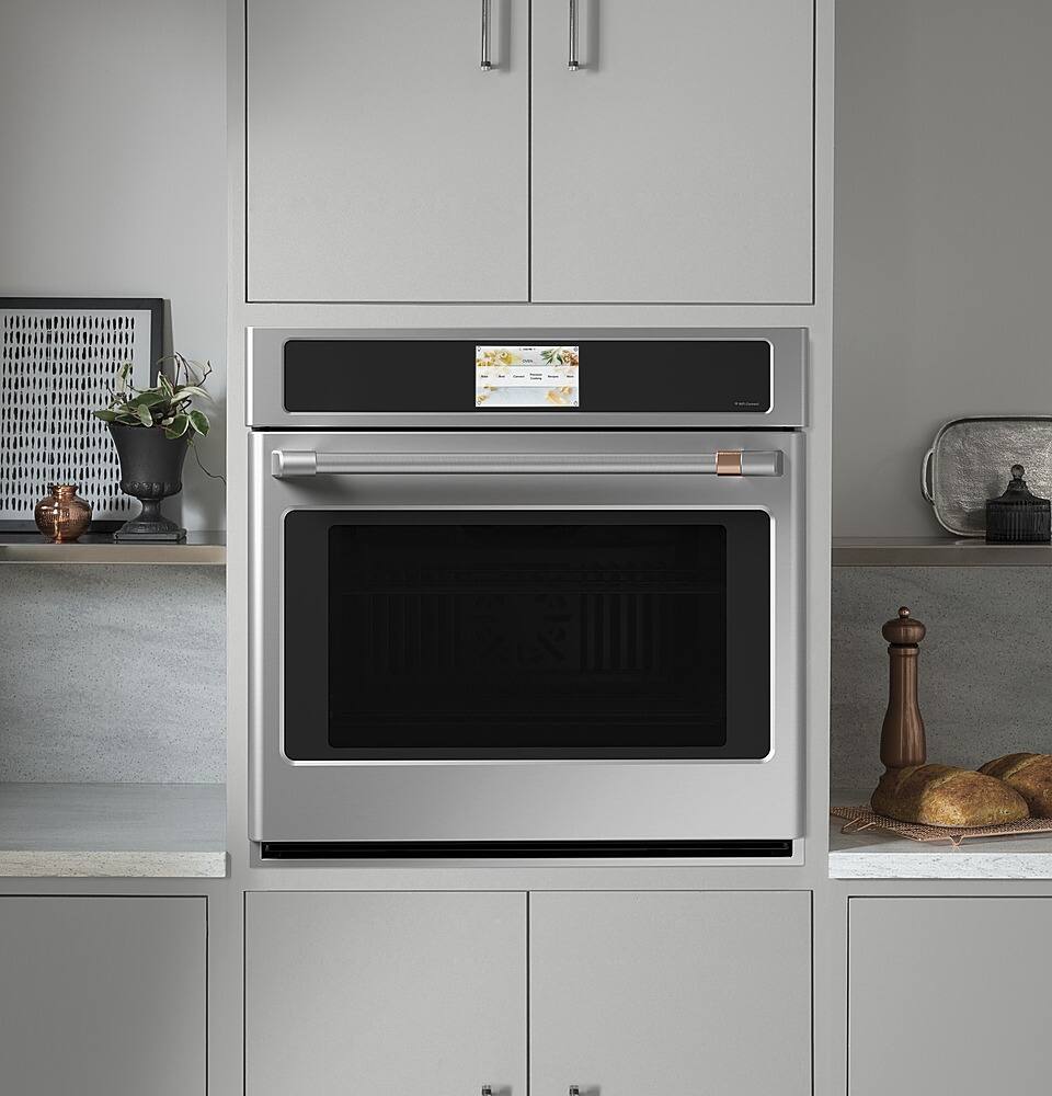 Alt View 21. Café - 30" Built-In Single Electric Convection Wall Oven, Customizable - Stainless steel.