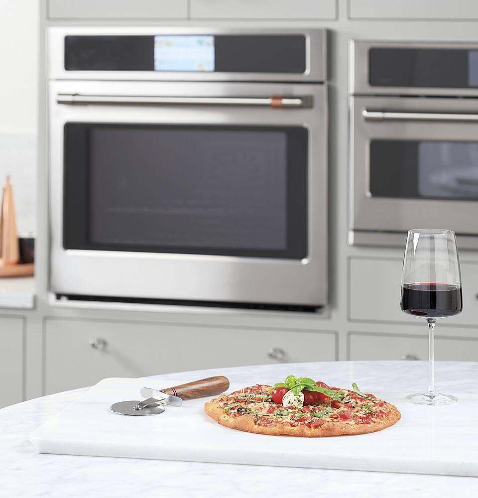 Alt View 29. Café - 30" Built-In Single Electric Convection Wall Oven, Customizable - Stainless steel.