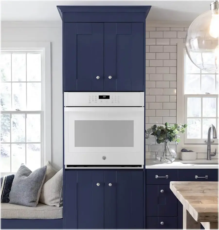 Alt View 18. GE - 27" Built-In Single Electric Wall Oven - White.