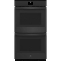 GE - 27" Built-In Double Electric Convection Wall Oven - Black - Front_Zoom