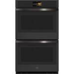 GE - Profile Series 30" Built-In Double Electric Convection Wall Oven - Black Slate - Front_Standard