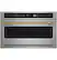 The image features a stainless steel oven with a digital display showing the time of 1:00. The oven has a gold handle and a gold knob, giving it a sleek and modern appearance.