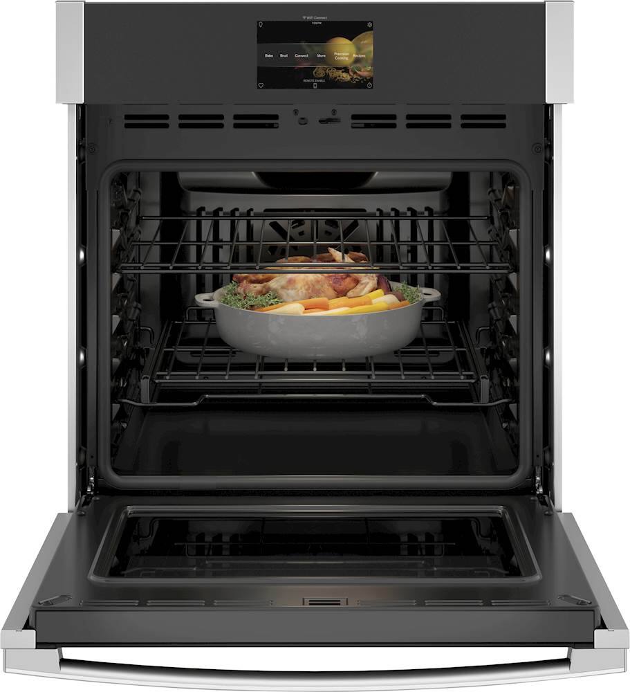 Alt View 12. GE Profile - 27" Built-In Single Electric Convection Wall Oven - Stainless Steel.