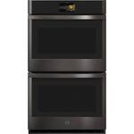 GE - Profile Series 30" Built-In Double Electric Convection Wall Oven - Black stainless steel - Front_Standard