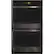 Front. GE Profile - 30" Smart Built-In Double Electric Convection Wall Oven with Air Fry & Precision Cooking - Black stainless steel.